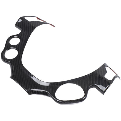 Real Carbon Fiber Steering Wheel Button Frame Trim For Ferrari 458 2011-16 9