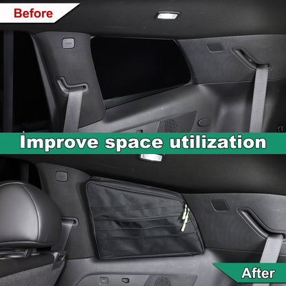 Rear Trunk Left Side Window Storage Bag Organizer For Cadillac XT6 20-24 4