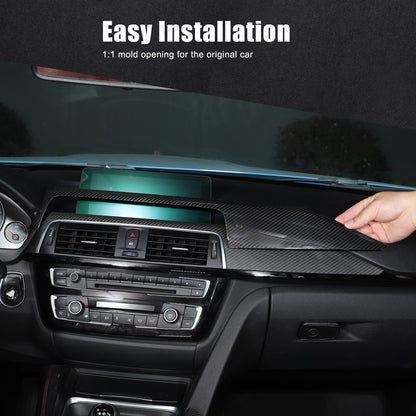 Real Carbon Fiber Central Console Dashboard Trim For BMW M3 M4 F80 F82 2014-2019 3