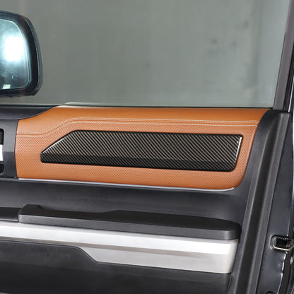 ABS Carbon Fiber 4-Door Panel Trim Cover for 2014-2021 Toyota Tun-dra 12