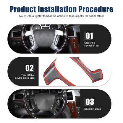 Real Dry Carbon Fiber Steering Wheel Side Button Trim For Hummer H2 2003-2007 4