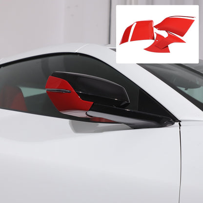 Sport Red ABS Exterior Side Mirror Bottom Cover Trim For Corvette C8 2020+ US 1
