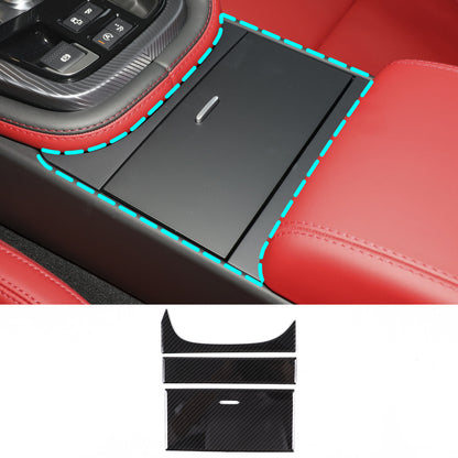 ABS Carbon Fiber Center Console Gear Shift Box Trim Set For Jaguar F-TYPE 13-18 15