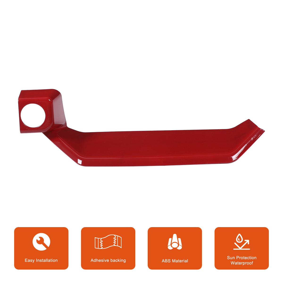 ABS Sporty Red Dashboard Instrument Upper Trim For Toyota Tacoma 2024+ US 4