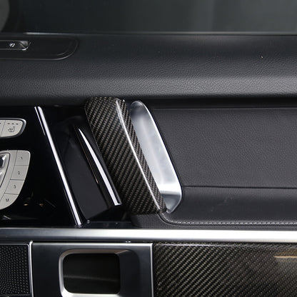 Carbon Fiber Inner Door Armrest Handle Trim Cover For Benz G W463 G63 19-20 3