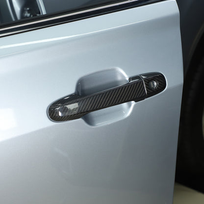 Real Carbon Fiber Exterior Door Handle Cover Trim For Subaru Forester XV 2019-22 5