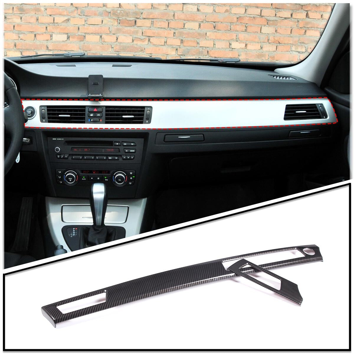 Dashboard Panel Trim Without Navigation For BMW 3 Series E90 E92 2005-2012 2