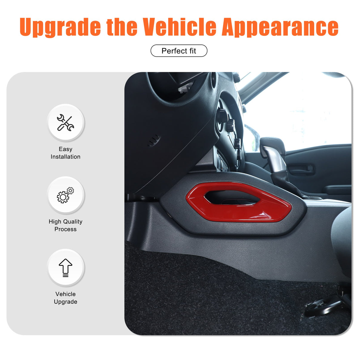 Sport Red ABS Center Console Side Armrest Trim Cover For Nissan Frontier 22+ US 6