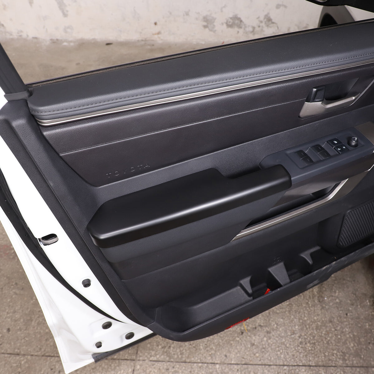 Matte Black Interior Door Panel Elbow Rest Trim Cover For Toyota Tundra 22+ US 3
