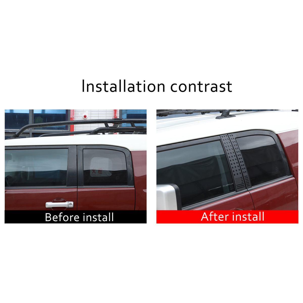 US Flag Alloy Window Center Pillar Trim Panel For Toyota FJ Cruiser 2007-21 12
