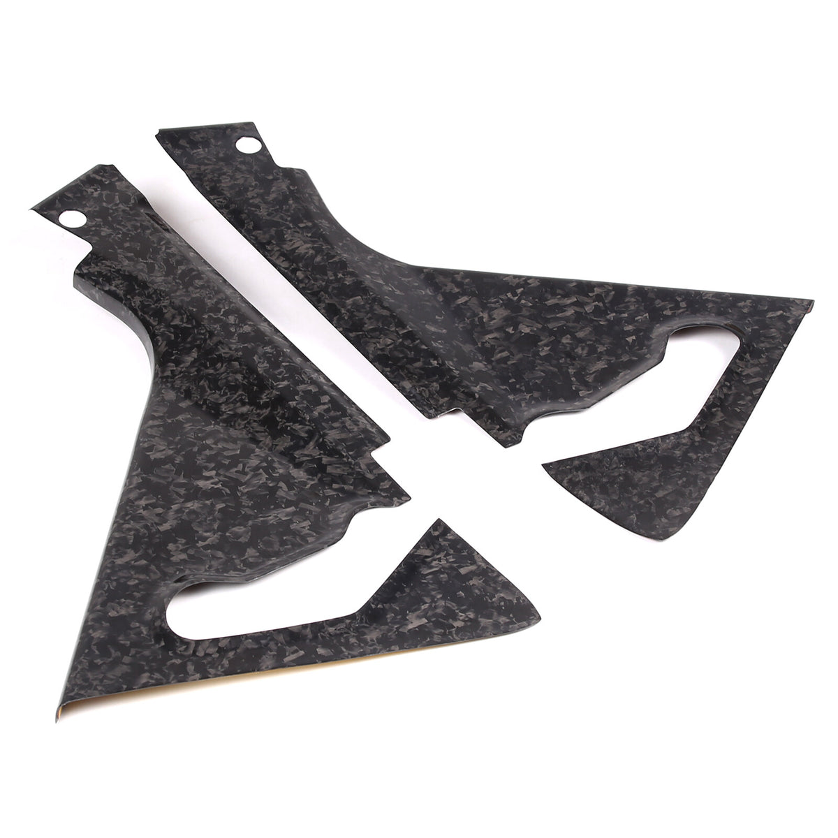 Forged Carbon fiber Front Hood Lift Support Corner Cover Trim For Corvette C8 11