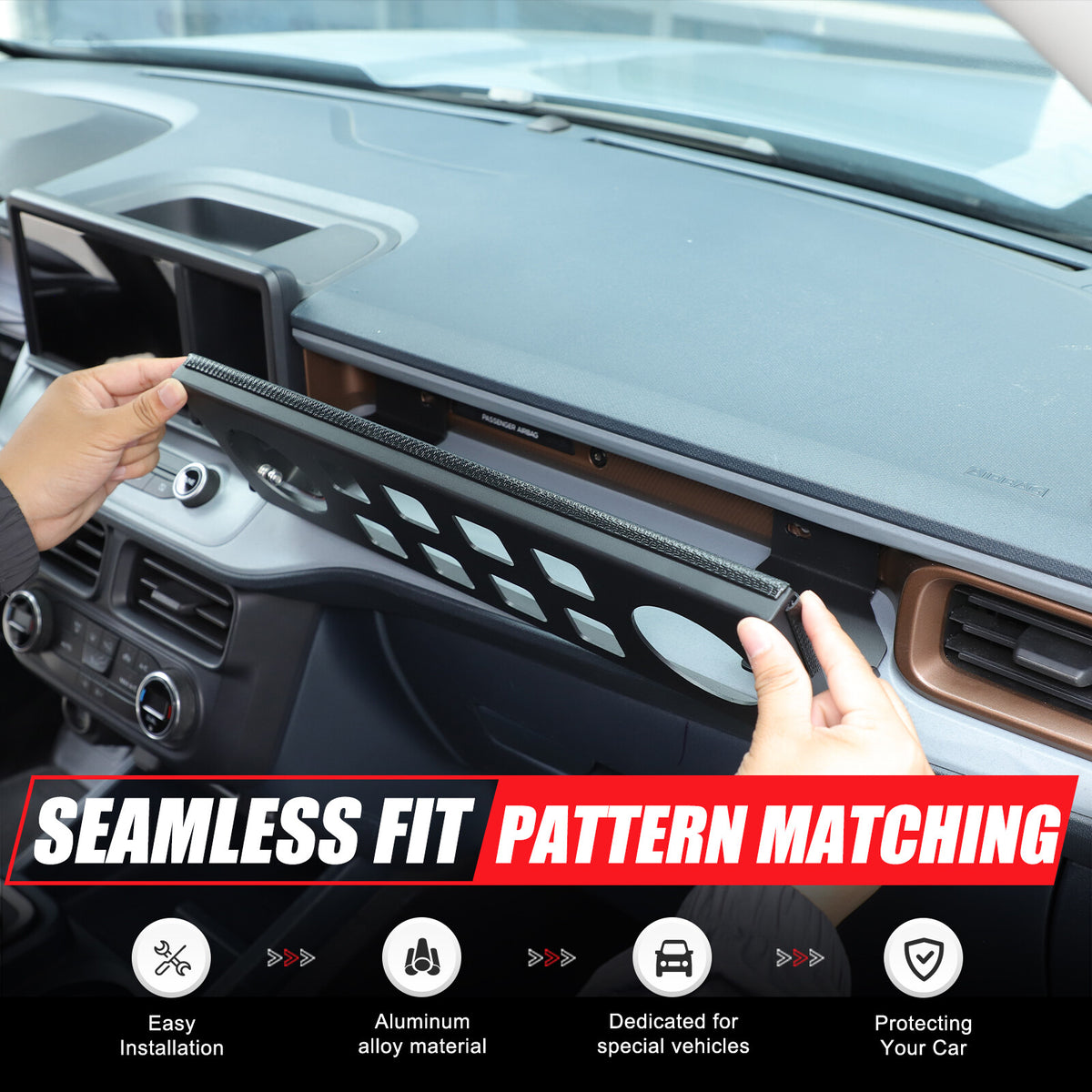 Aluminum Multi-functional Passenger Side Storage Rack For Ford Maverick 2022+ 7