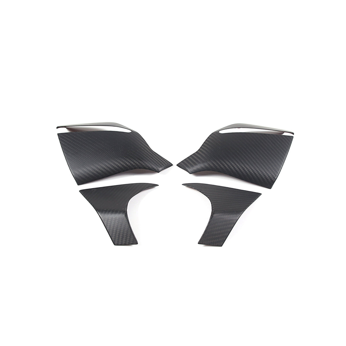 For C8 Corvette Z51 Z06 20-26 Matte Carbon Fiber Side Mirror Cover Lower Base 6
