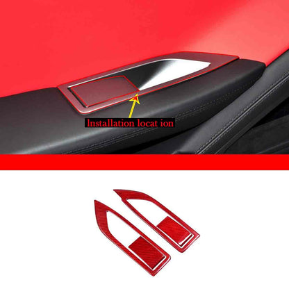 Red Real Carbon Fiber Center Interior Set Cover Trim Kit For Ferrari 458 2011-16 37