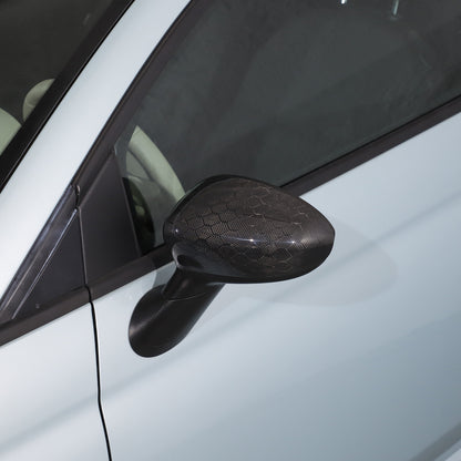 Honeycomb Carbon Fiber Exterior Side Mirror Trim For Fiat 500 Abarth 595 2010+ 21