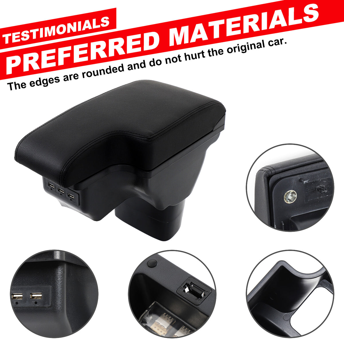 Center Console Armrest Storage Box Black Central Container For Nissan Juke 10-19 21