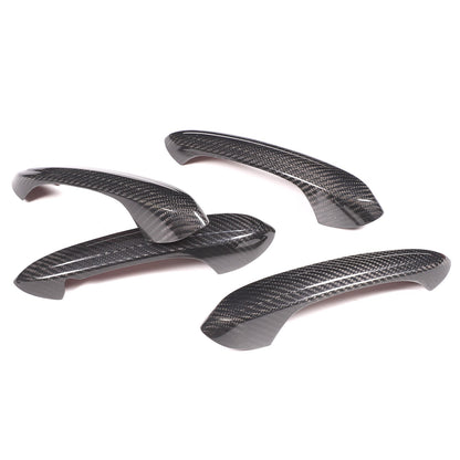 Real Carbon Fiber Exterior Outer Door Handle Trim For BMW 3 Series G20 20-22 17