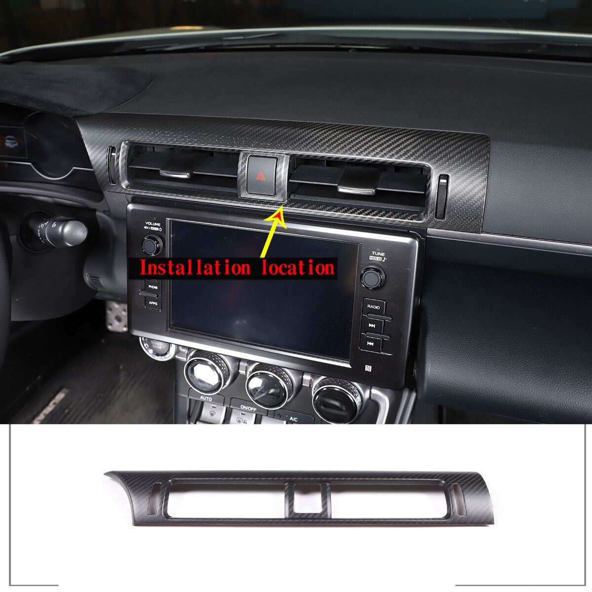 Matte Real Carbon Fiber Interior Center Trim Set For GR86/Subaru BRZ 2022+ 117