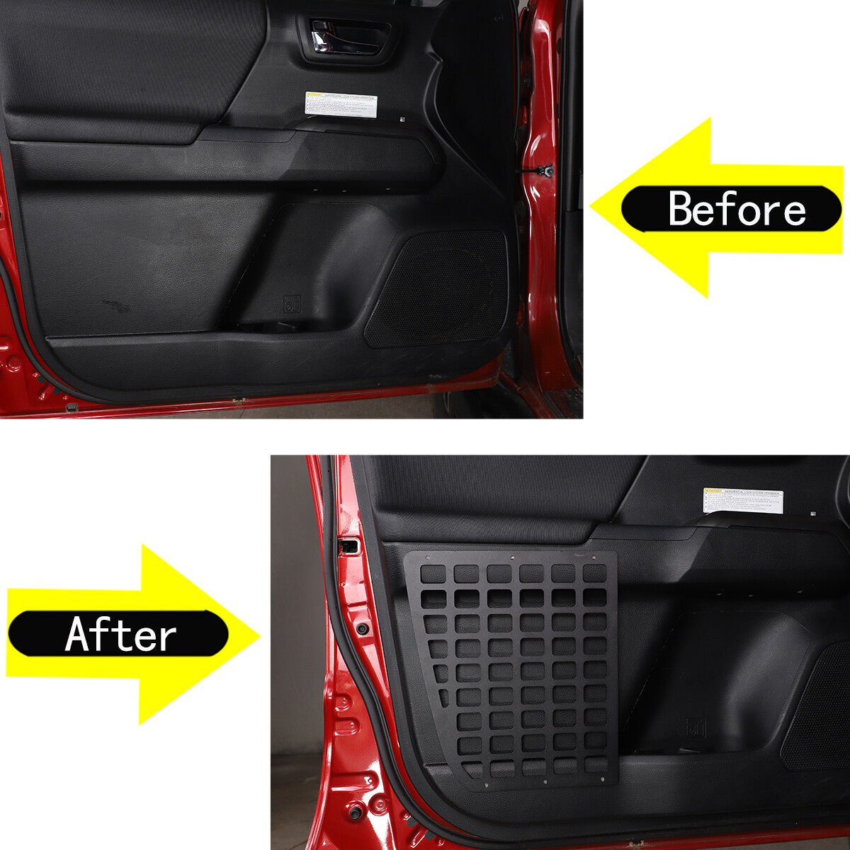 Rear Inner Door Interior Storage Panel Shelf Rack For Toyota Tacoma 2016-2023 12