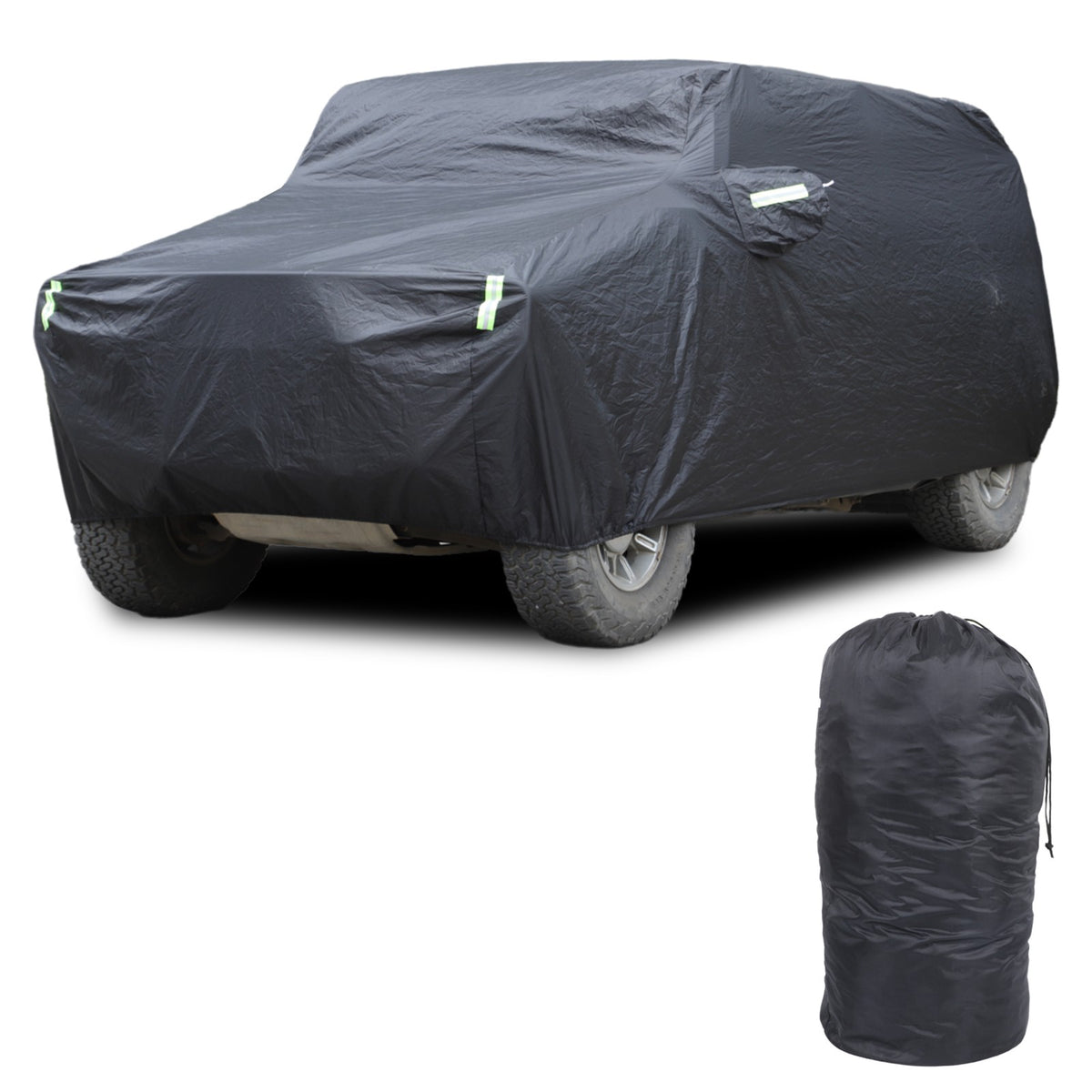 Black Full Car Cover Outdoor Waterproof Sun Car Cover For Hummer H2 2003-2009 22