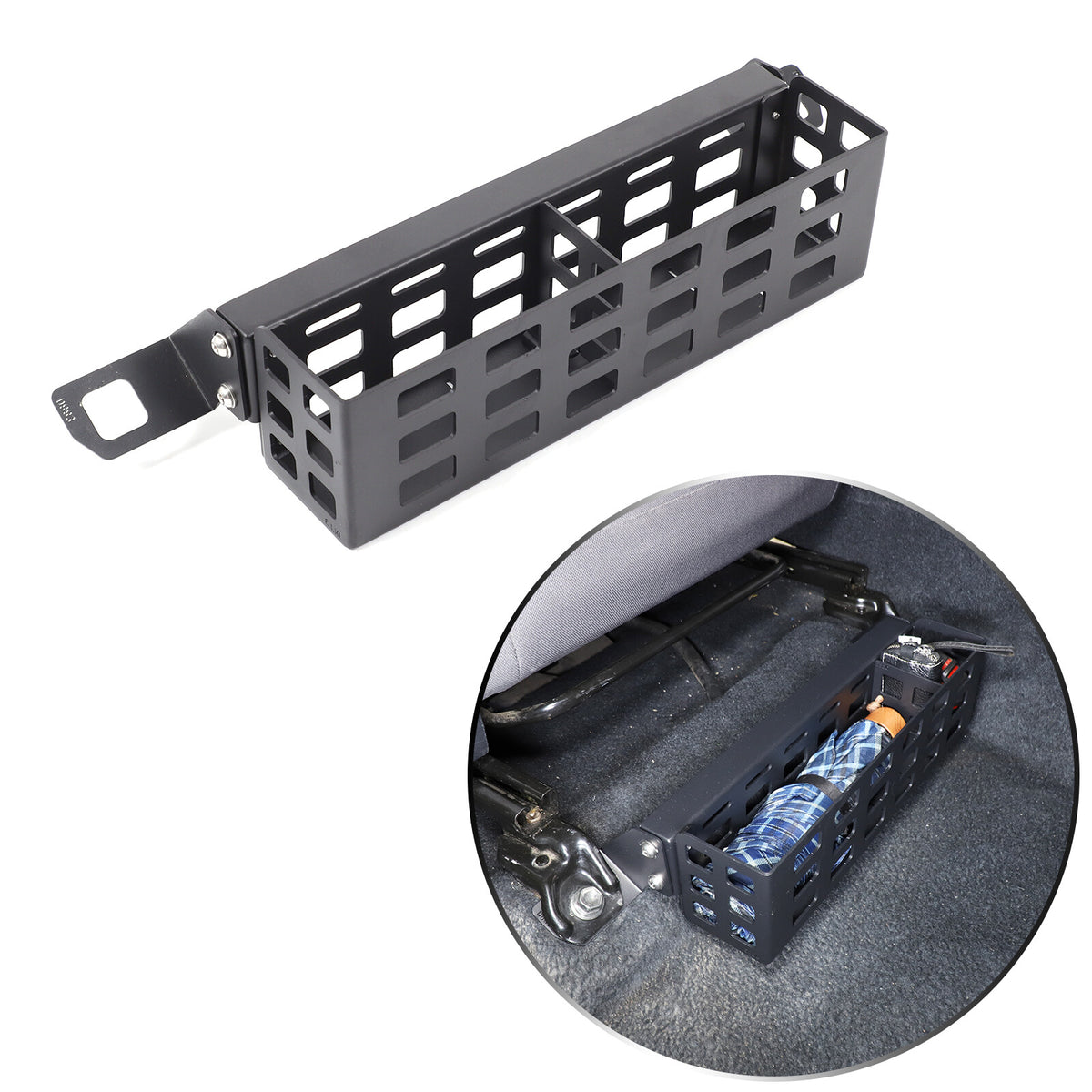 Aluminum Alloy Under Seat Storage Basket Tray For Toyota Tacoma 2016-2022 14