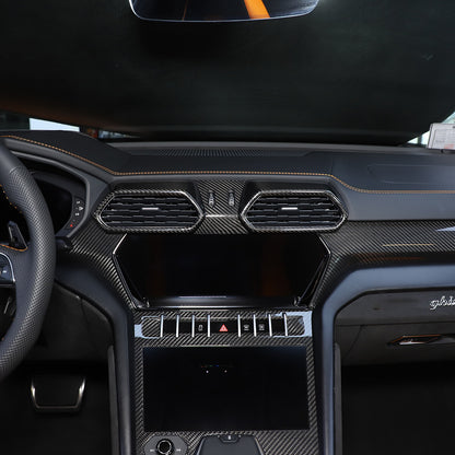 Carbon fiber Central Console air outlet frame trim For Lamborghini URUS 18-23 9