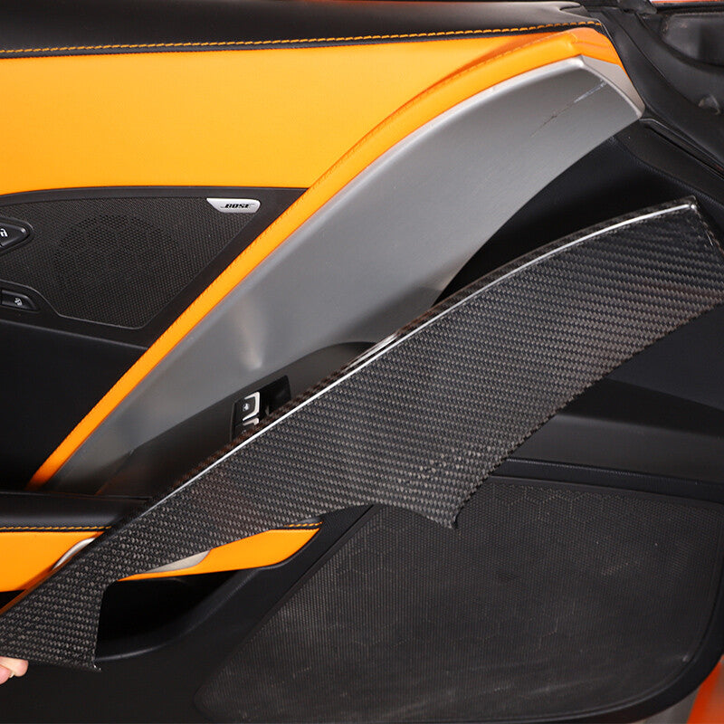 Real Dry Carbon Fiber Interior Center Full Trim Set Kit For Corvette C7 2014-19 127