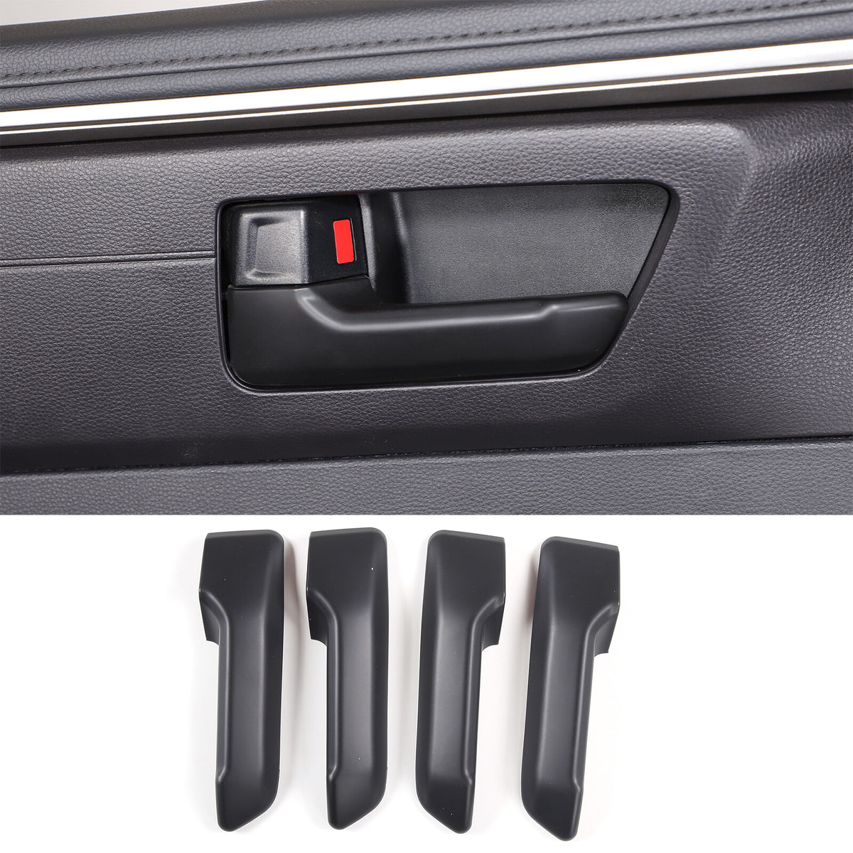 Matte Black ABS Interior Decoration Cover Trim Kit For Toyota Tundra 2022-26 US - Variants 6-10 3