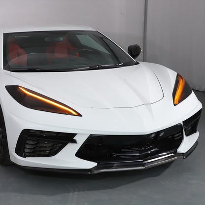 Smoked Blackout Headlight Lamp Cover Bezel Overlay Trim For Corvette C8 2020-26 17