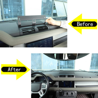 Matte Real Carbon Fiber Center Console Air Vent Trim For LR Defender 20-24 US 3