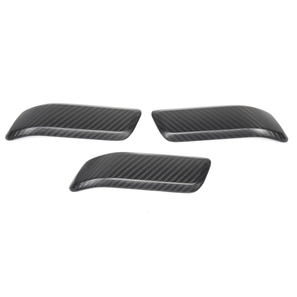 Matte Real Carbon Interior Door Handle Cover Trim For LR Defender 110 2020-23 20