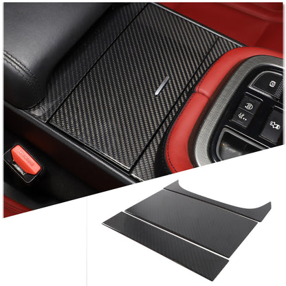 Real Carbon Fiber Interior Center Console Panel Trim For Jaguar F-TYPE 2013-24 2