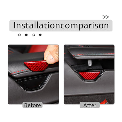 Red Real Carbon Fiber Interior Trim for Corvette C8 20-25 69
