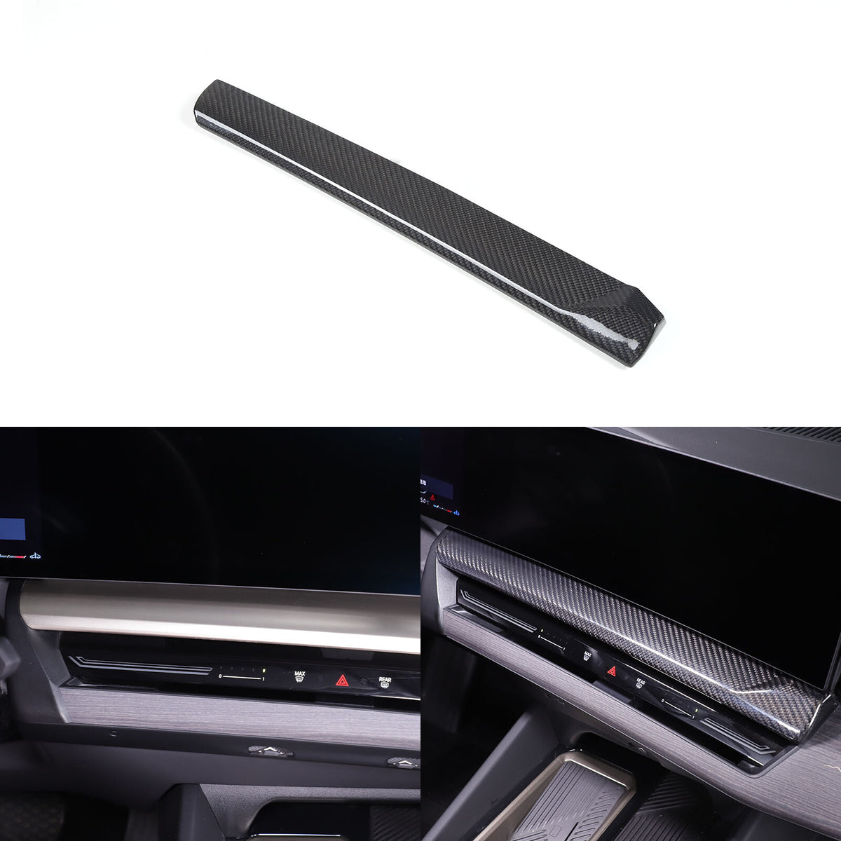 Real Carbon Fiber Navigation Screen Lower trim For BMW 5 Series G60 i5 2024+ 21
