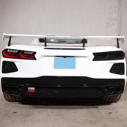 Smoked Tail light Rear Light Blackout LensCover Trim For Corvette C8 2020-26 9