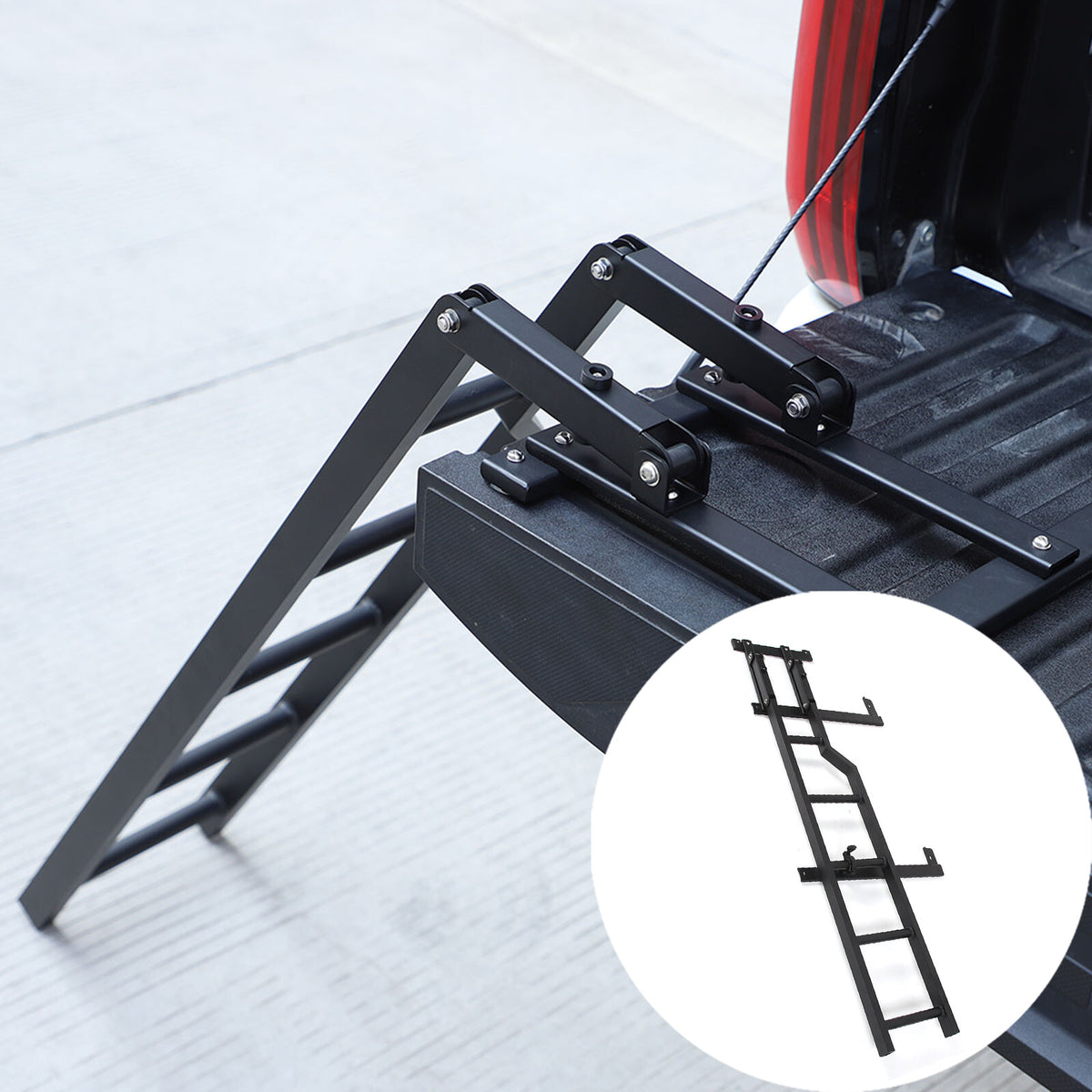 Pickup Foldable Truck Tailgate Ladder Foot Step Ladder For Toyota Tundra 22+ US 23
