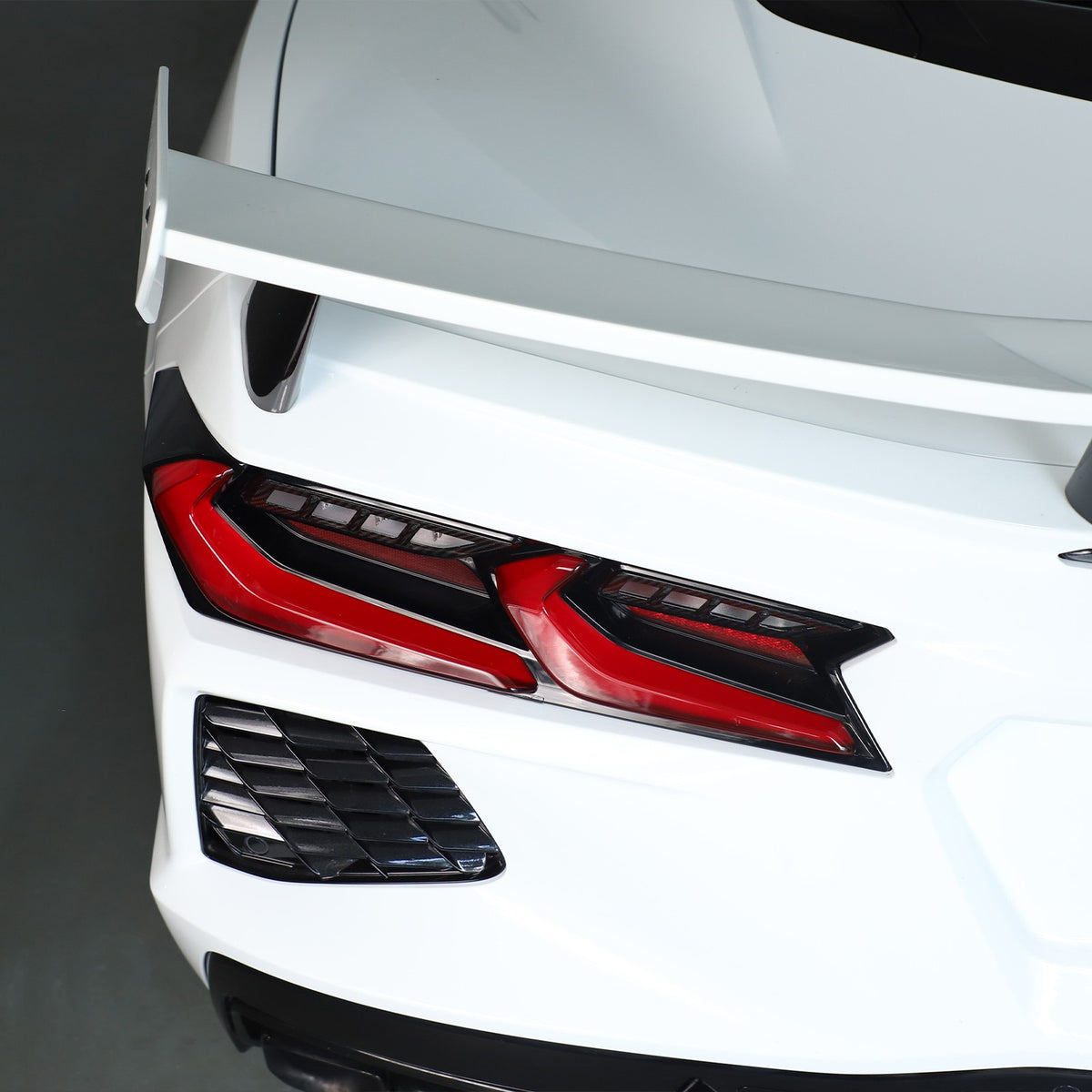 Real Carbon Fiber Reverse Light Protector Frame Trim For Corvette C8 2020+ 12