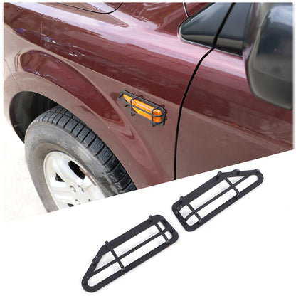 Black Steel Front Turn Signal Light Cover Trim For Honda Pilot 2003-2008 1