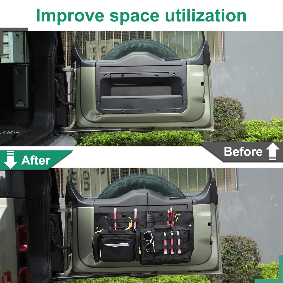 Cargo Rear Door Tailgate Trunk Storage Bag For Land Rover Defender L663 2020+ 5