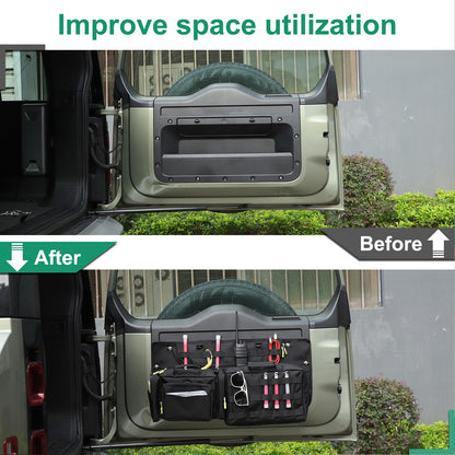 Cargo Rear Door Tailgate Trunk Storage Bag For Land Rover Defender L663 2020+ 5