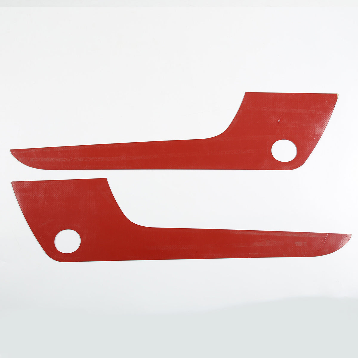 Red Carbon Fiber Door Bottom Anti-Kick Anti-Scratch Cover For Corvette C6 05-13 12