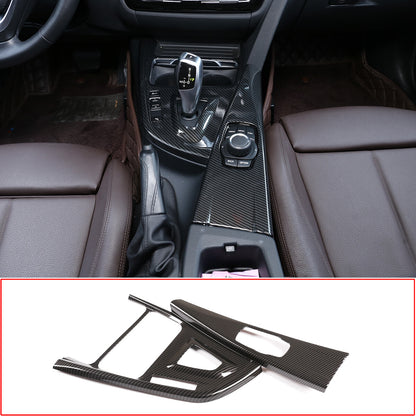 ABS Carbon Fiber Gear Shift Panel Cover Trim For BMW 3 Series F30 F34 2013-2019 1