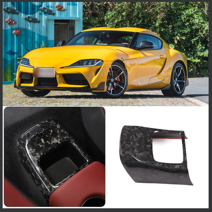 Forged Carbon Fiber Rear Storage Box Protect Cover Fr TOYOTA SUPRA MK5 A90 19-24 4