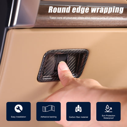 Real Carbon Fiber Inner Tailgate Switch Trim Cover For Range Rover Vogue 23+ 18
