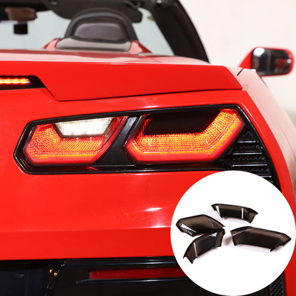10 Pairs Smoked Covers For 14-19 Corvette C7 Rear Tail Light Blackout Molded Kit 2