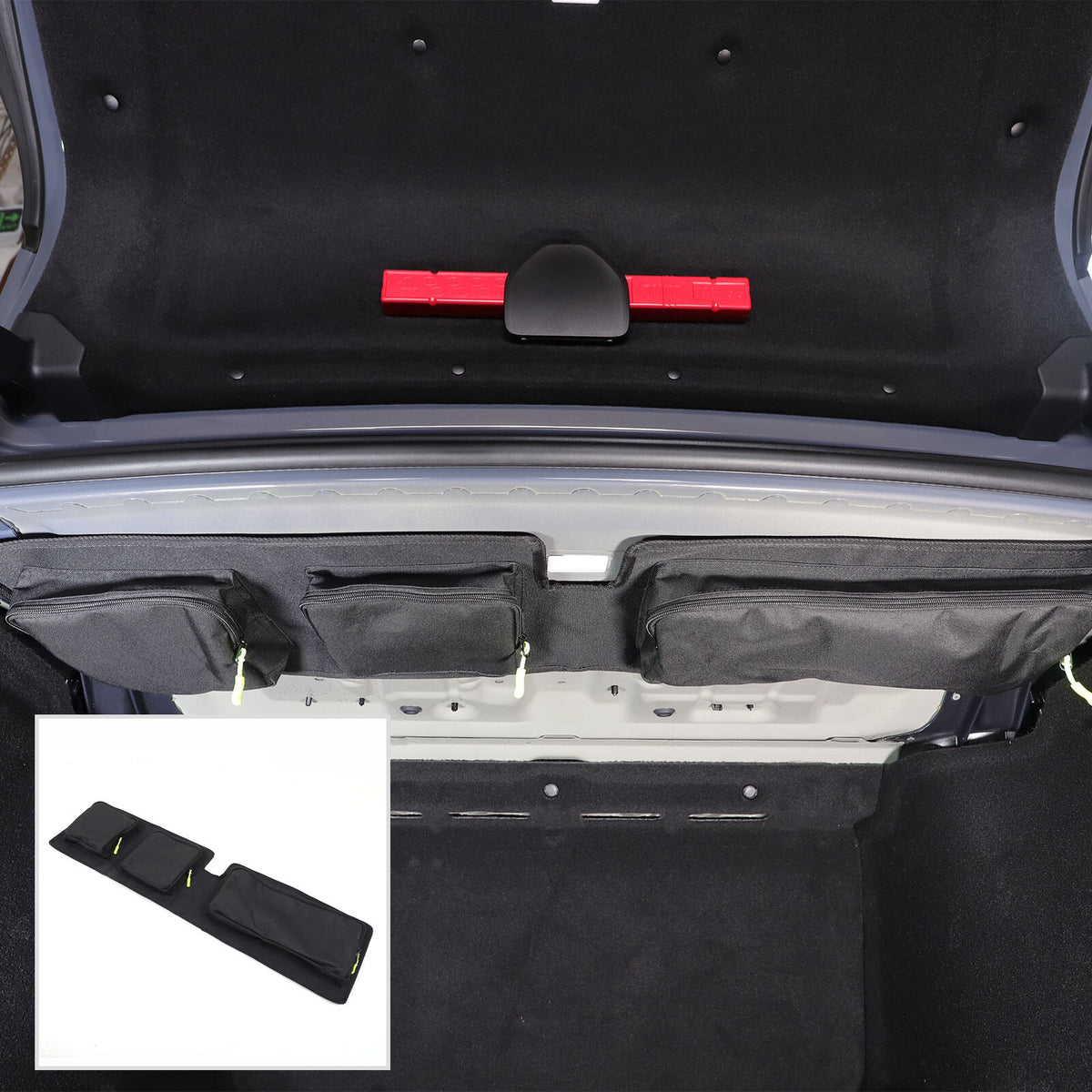 Black Rear Trunk Hanging Storage Bag Organizer For BMW 7 Series G70 i7 2023-25 4