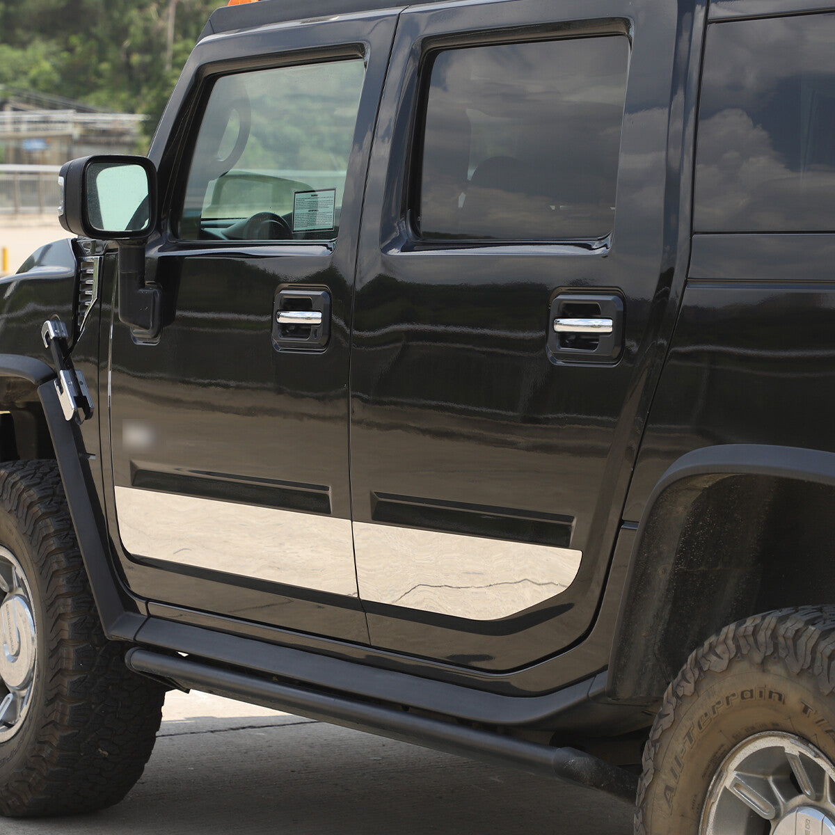 Silver Door Side Belt Molding Moulding Body Trim For Hummer H2 03-07 6
