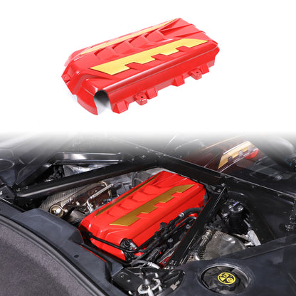 Orange Engine Bay Panel Cover Trim in Edge Yellow For Corvette C8 2020-25 6