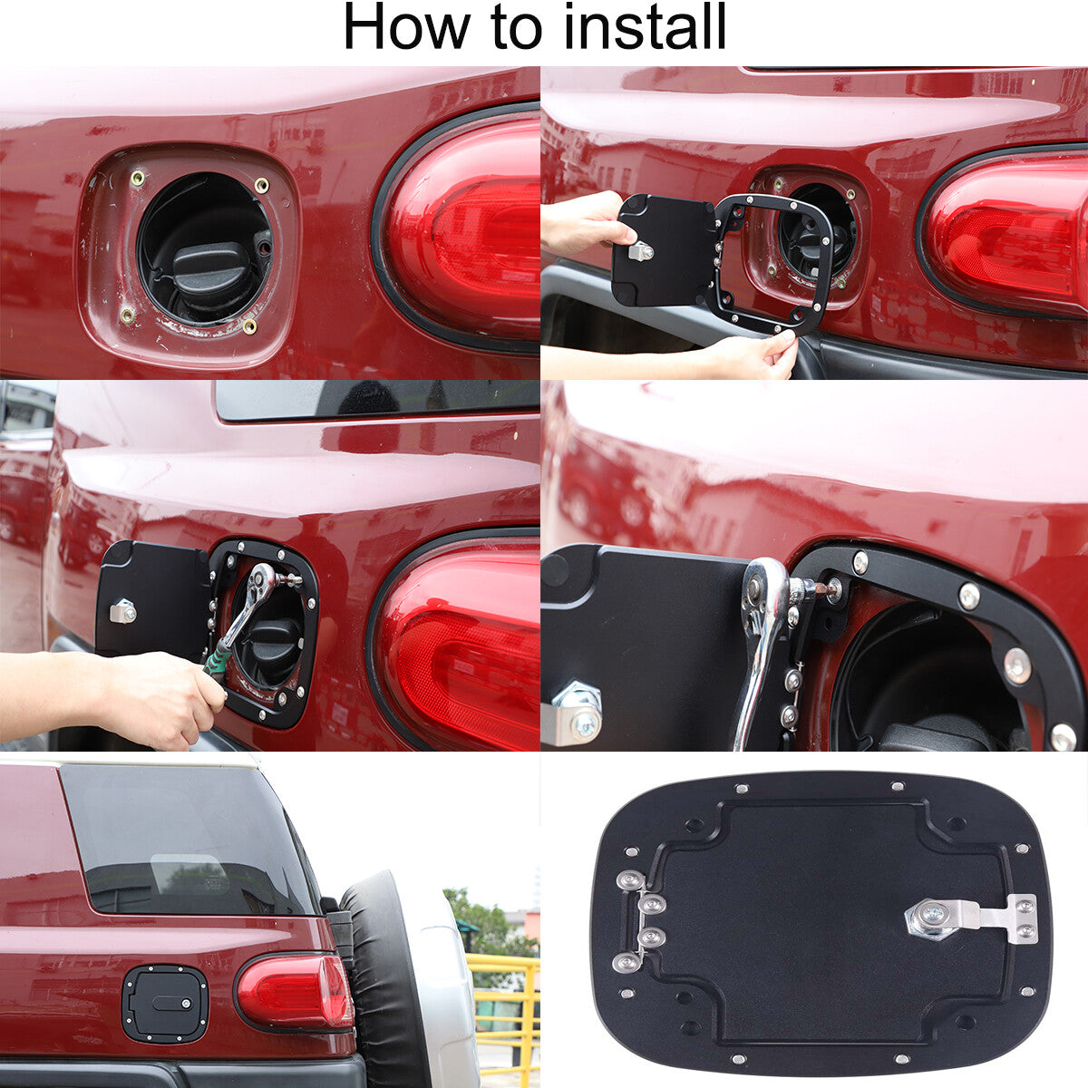 Fuel Tank Cover Gas Replacement Cover Trim Fit For Toyota FJ Cruiser 2007-2021 2
