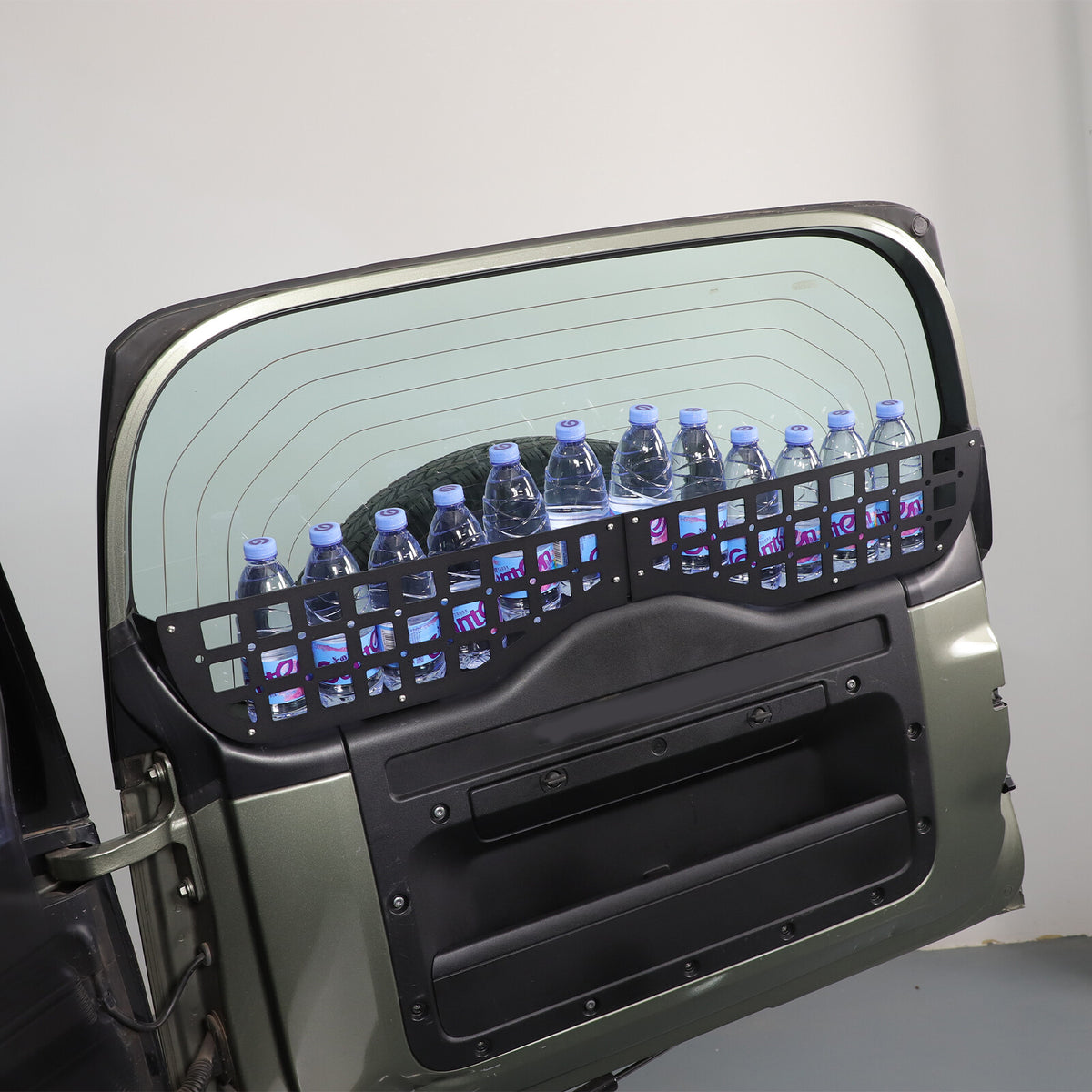 Alloy Tailgate Window Storage Fence Molle Panel Rack For LR Defender L663 2020+ 16